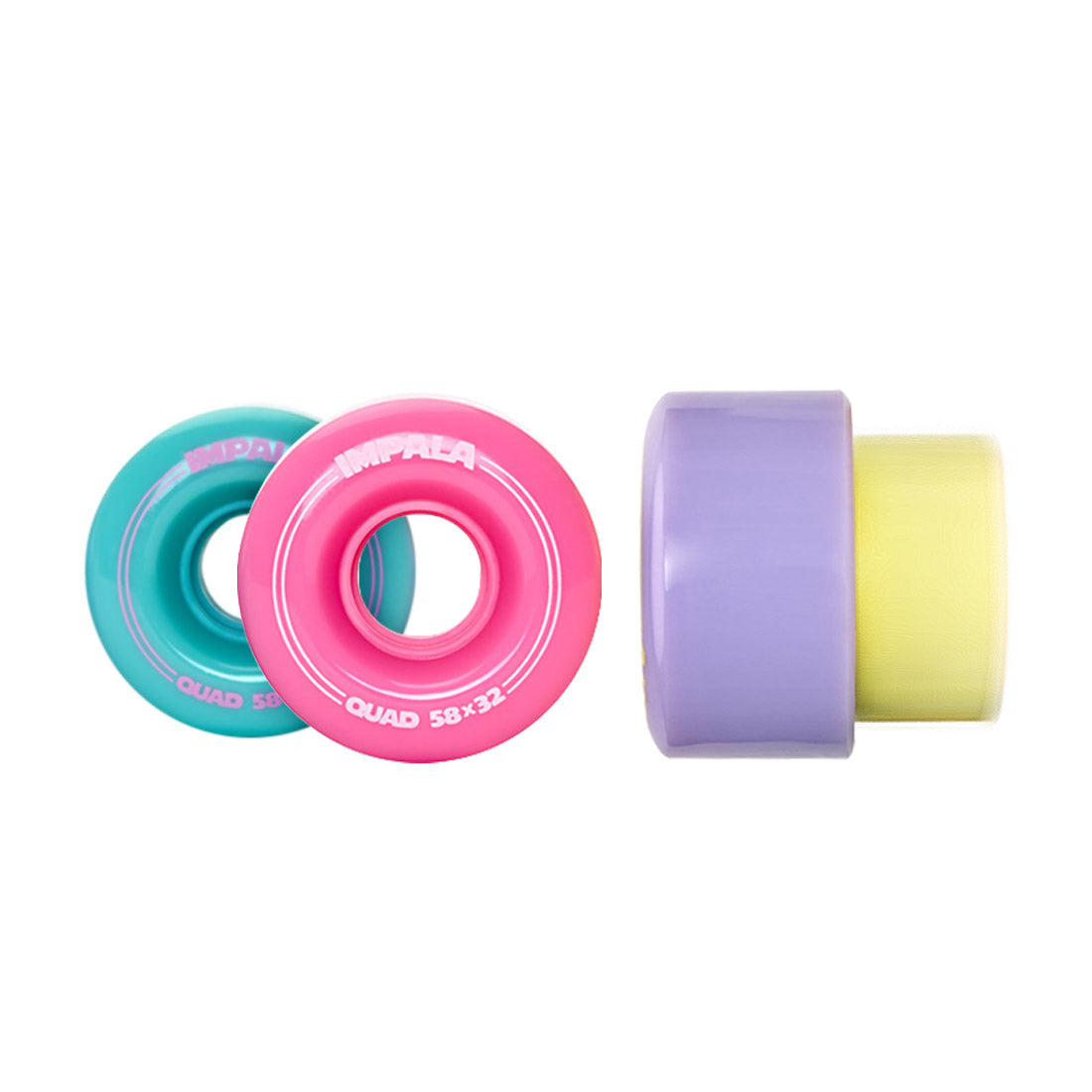 Impala 58x32mm 82a Wheels 4pk - Multi Pastel Roller Skate Wheels