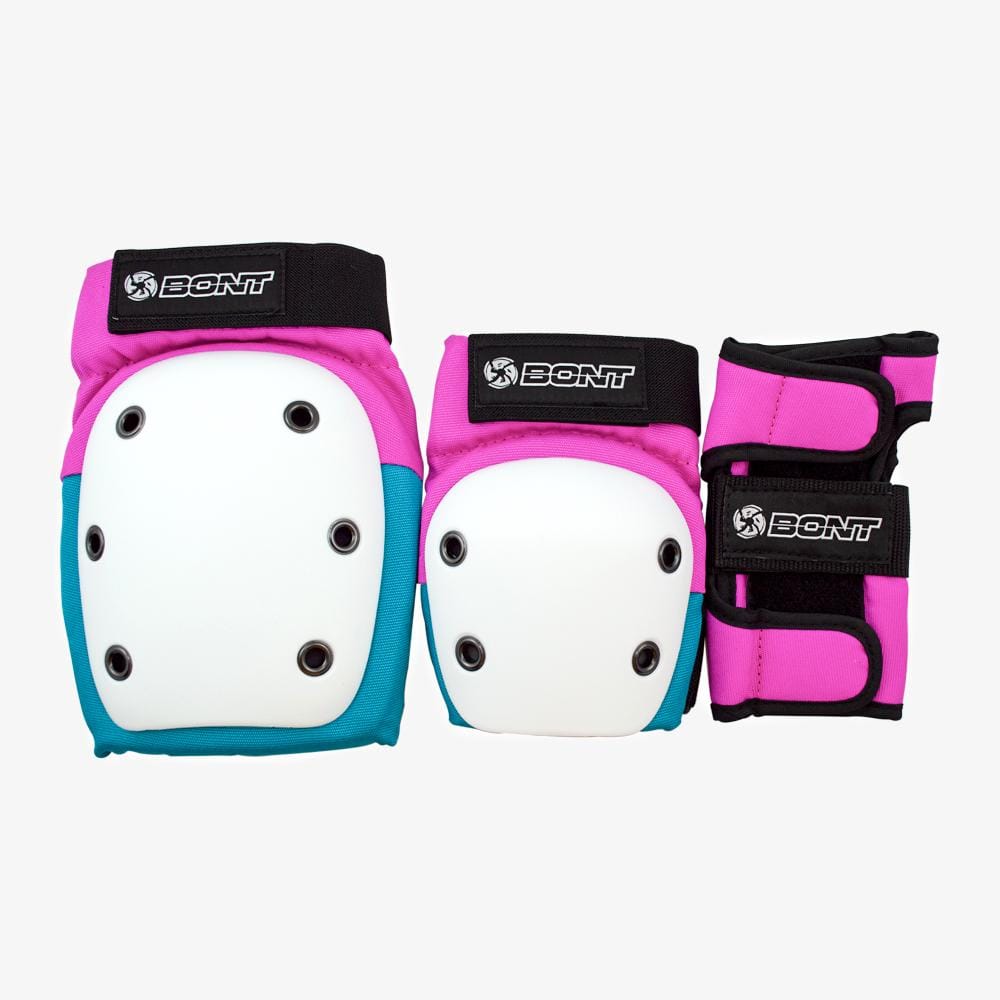 Bont Skate Triple Pad Protection Set Junior Pink/Teal Protective Pads