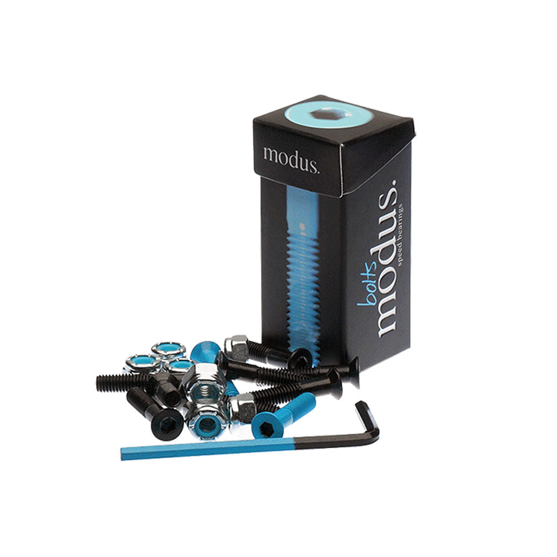 Modus Allen Hardware 10pk - Black/Blue Skateboard Hardware and Parts