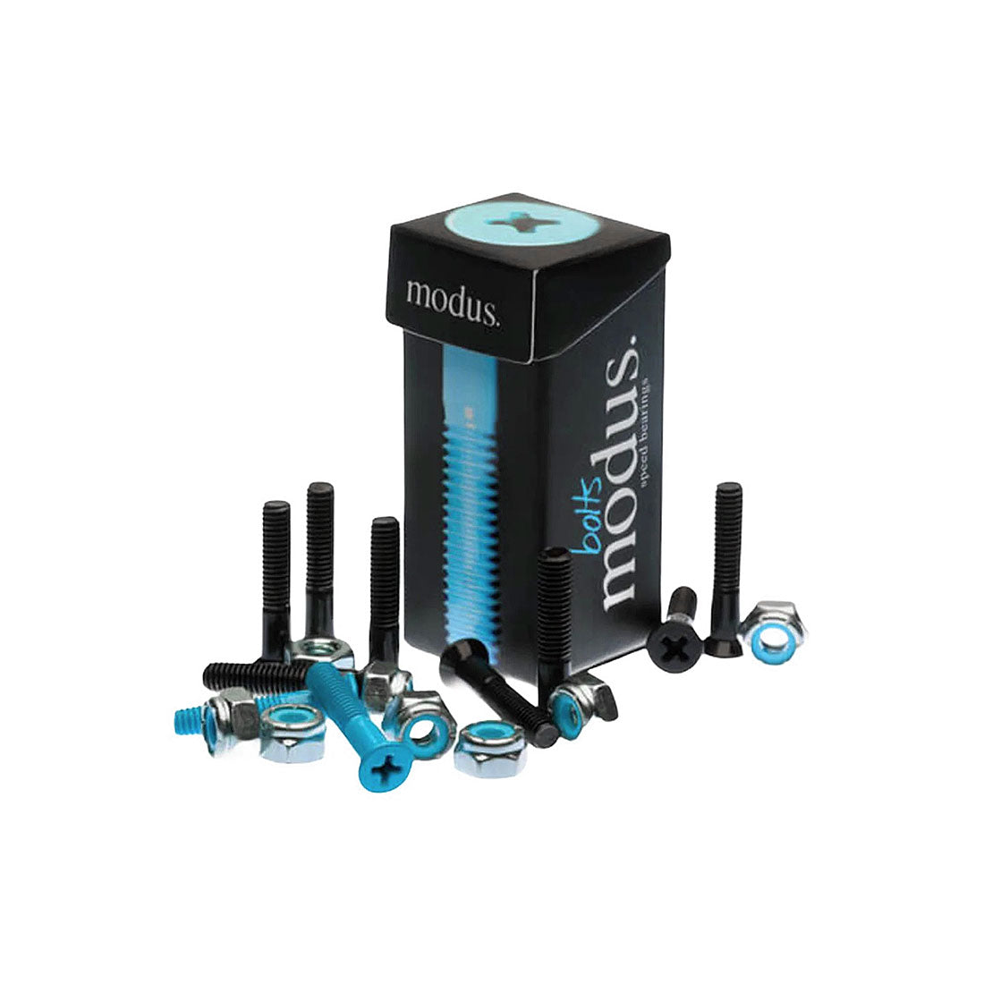 Modus Phillip Hardware 10pk - Black/Blue Skateboard Hardware and Parts