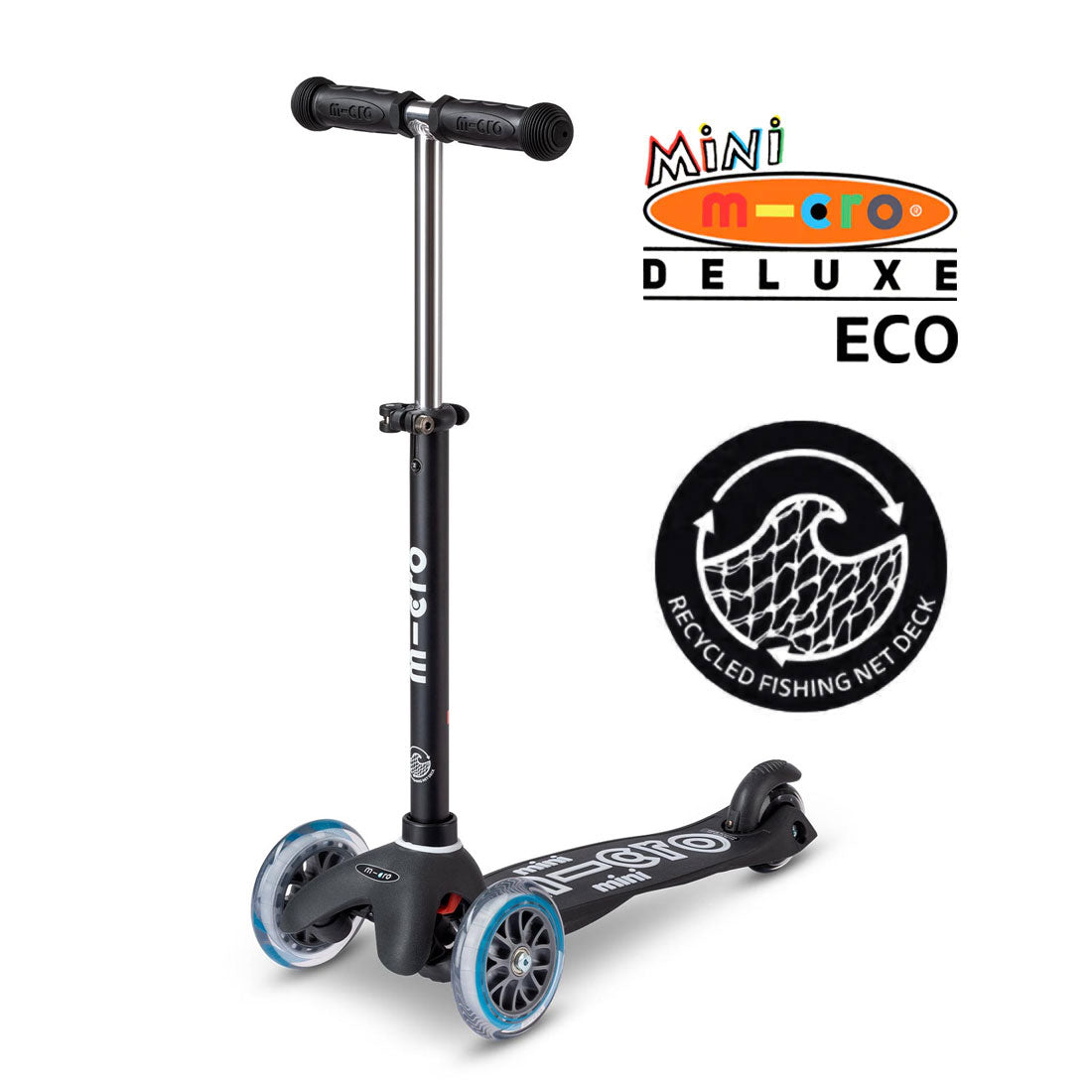 Micro Mini Deluxe ECO Scooter - Black Scooter Completes Rec