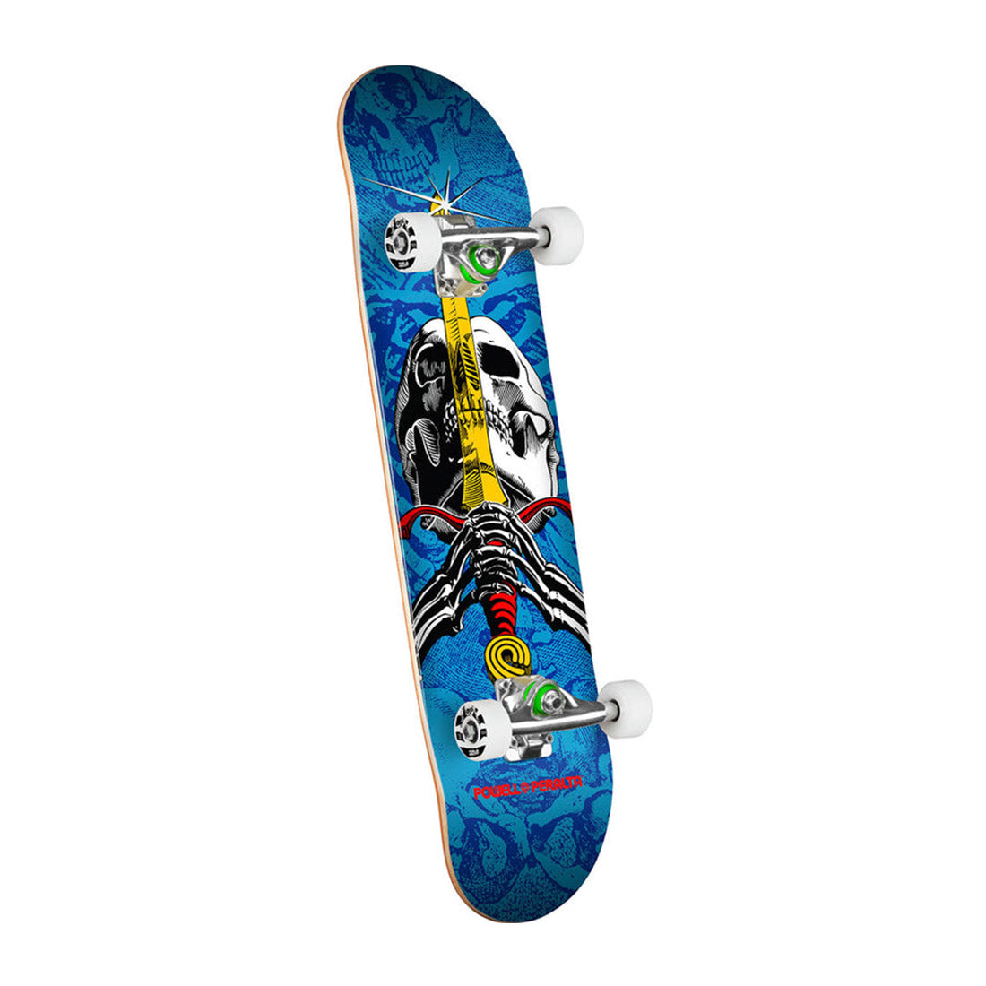 Powell Peralta Skull & Sword 7.5 Complete - Blue Skateboard Completes Modern Street
