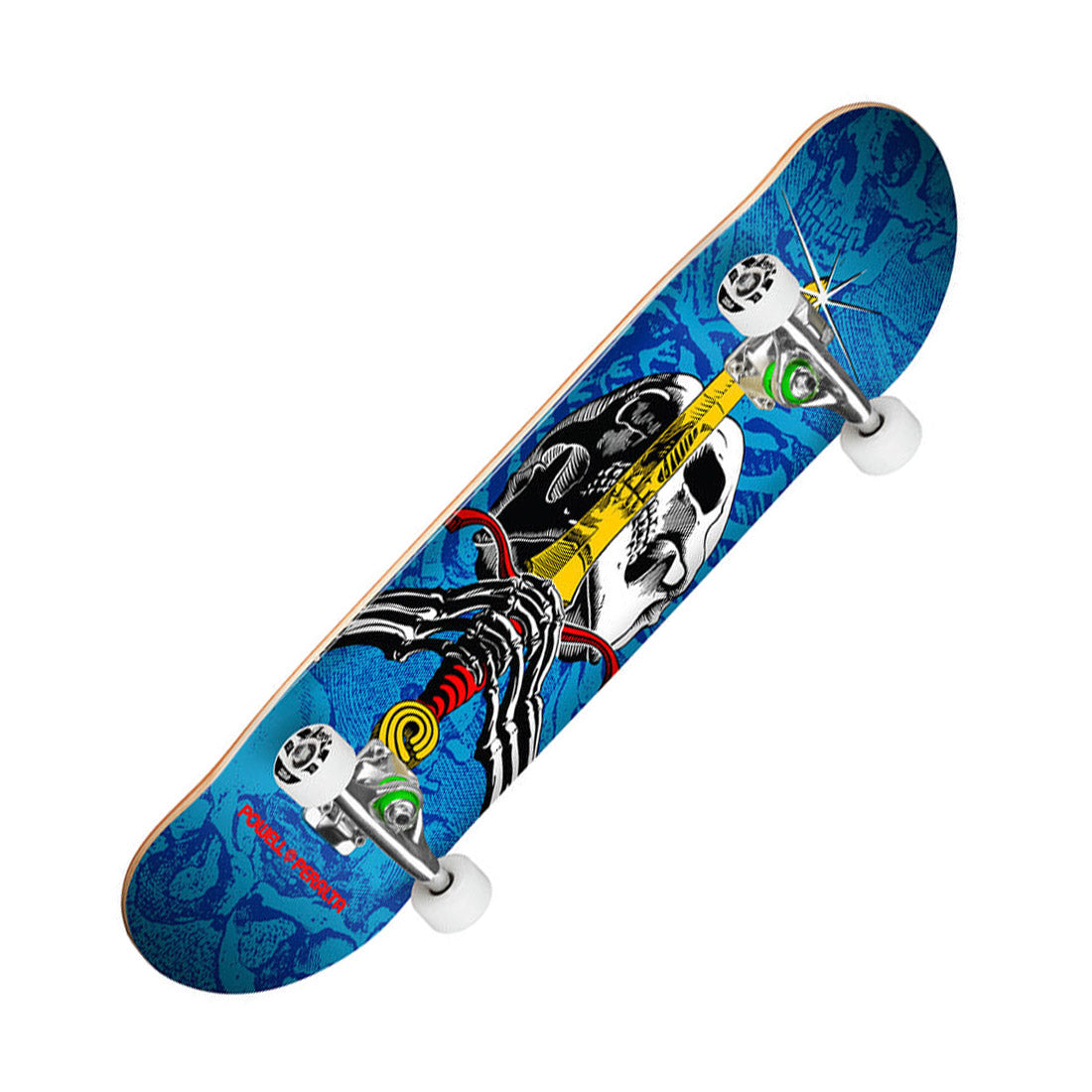 Powell Peralta Skull & Sword 7.5 Complete - Blue Skateboard Completes Modern Street