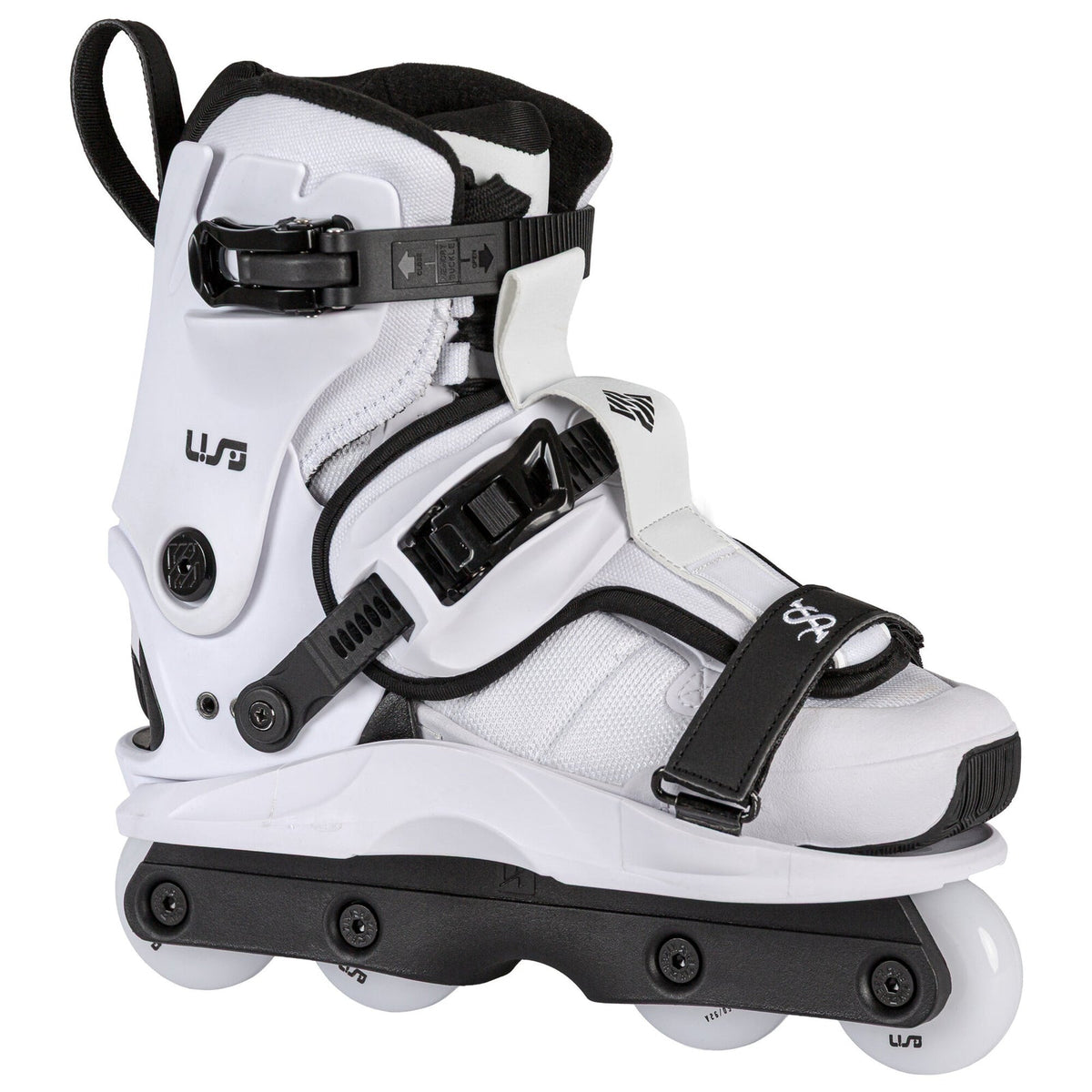 USD Shadow Team White Aggressive Inline Skates