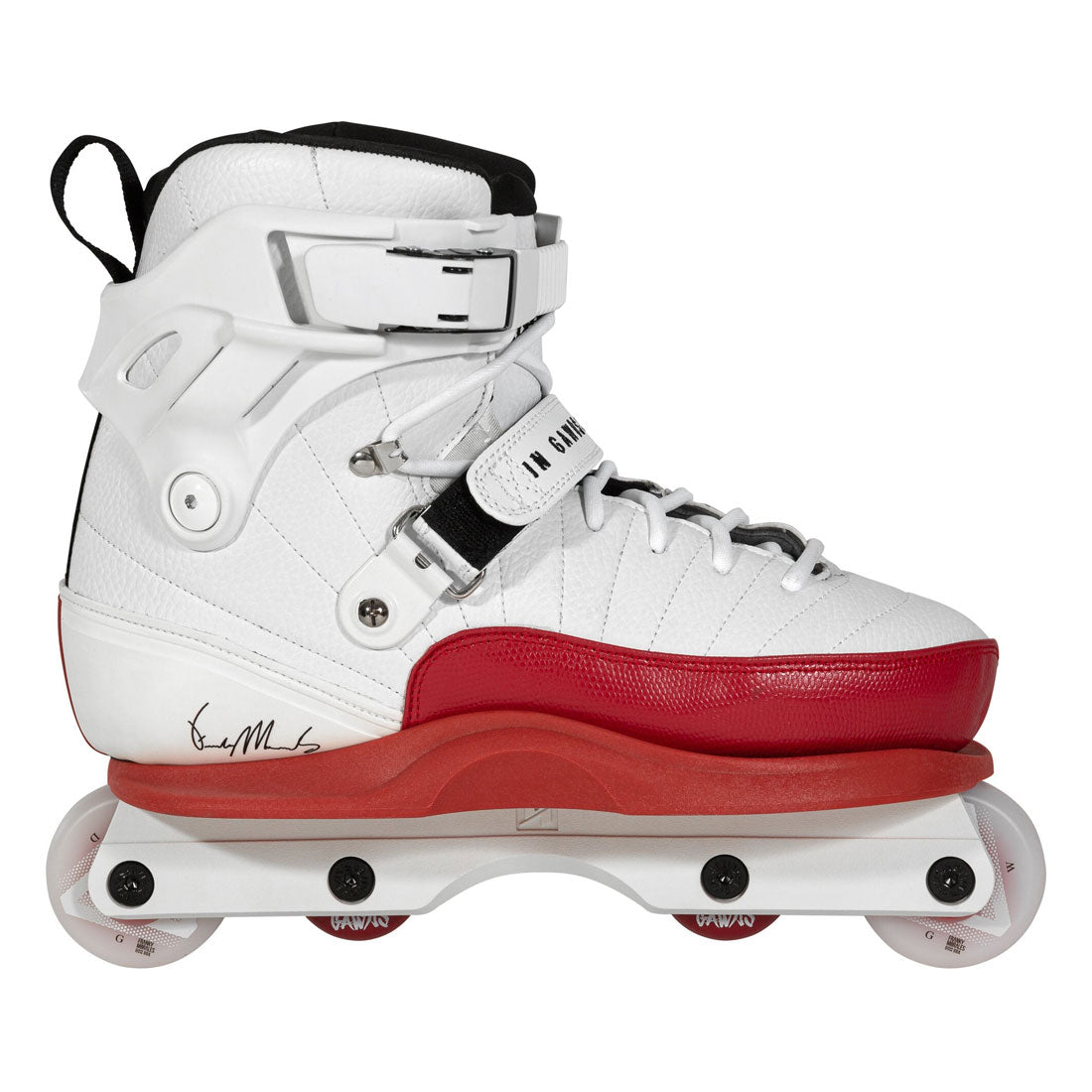 Gawds Franky Morales III Skates - White/Red Inline Aggressive Skates