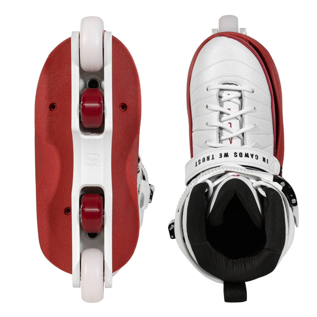 Gawds Franky Morales III Skates - White/Red Inline Aggressive Skates