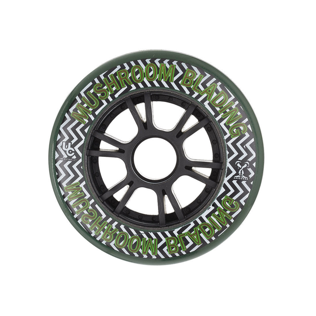 UC Mushroom TV 100mm 86a SINGLE - Green Inline Rec Wheels