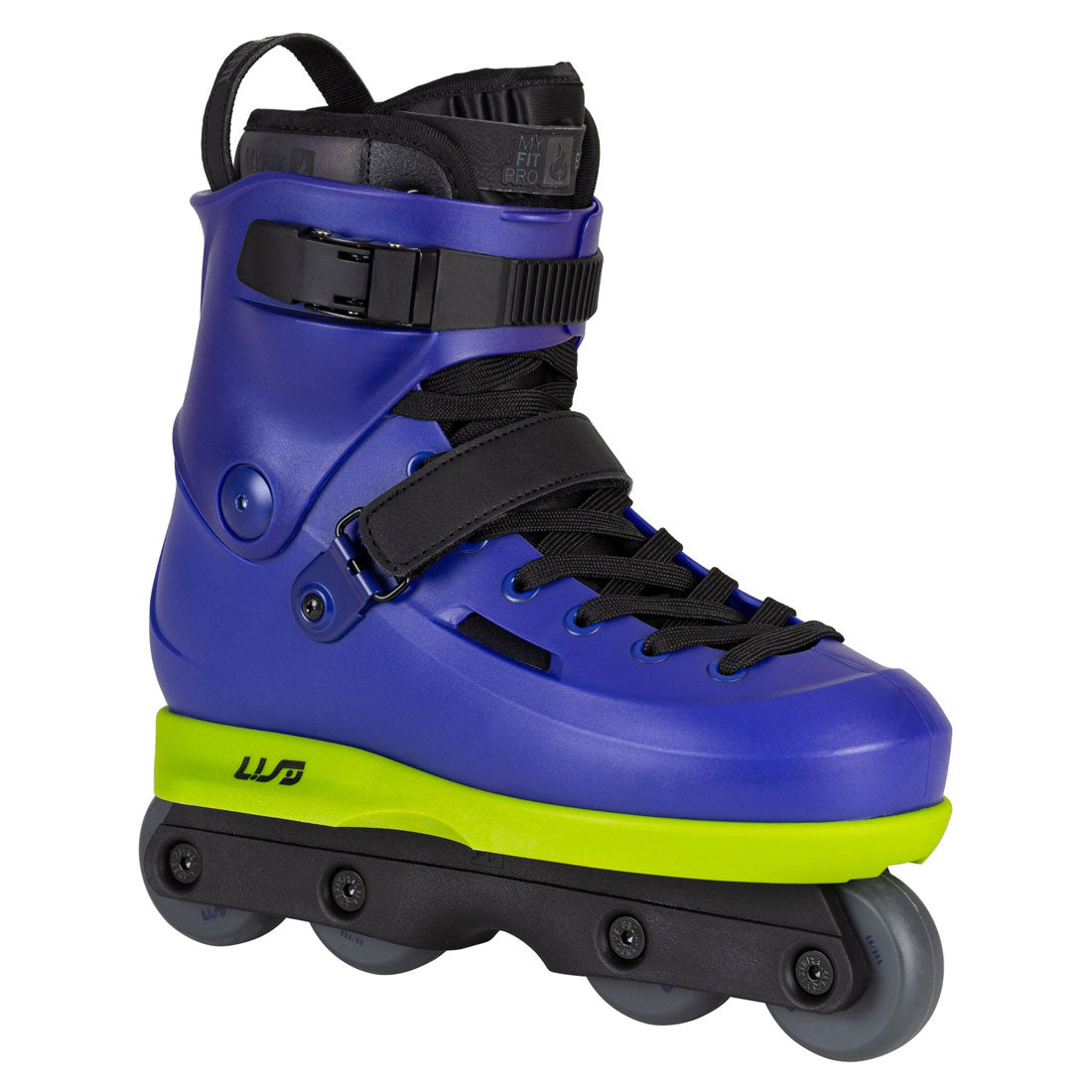 USD Sway Carlos Bernal Skate - Blue/Neon Green Inline Aggressive Skates