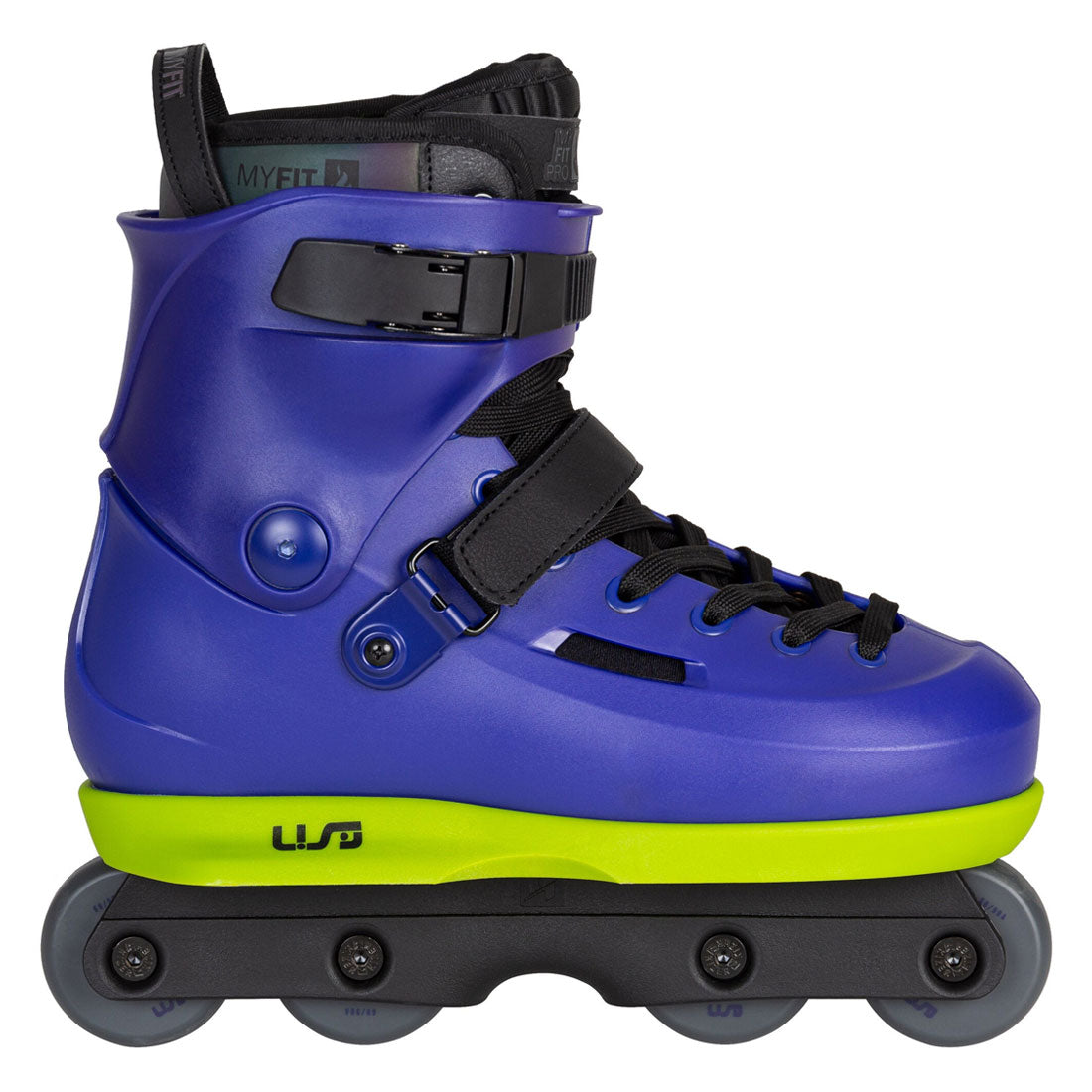 USD Sway Carlos Bernal Skate - Blue/Neon Green Inline Aggressive Skates