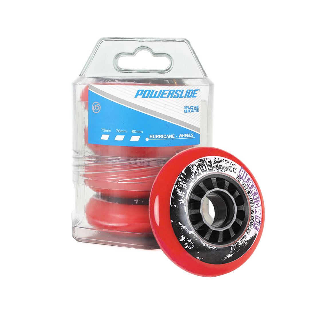 Powerslide Hurricane Wheels 4pk - Red Inline Rec Wheels