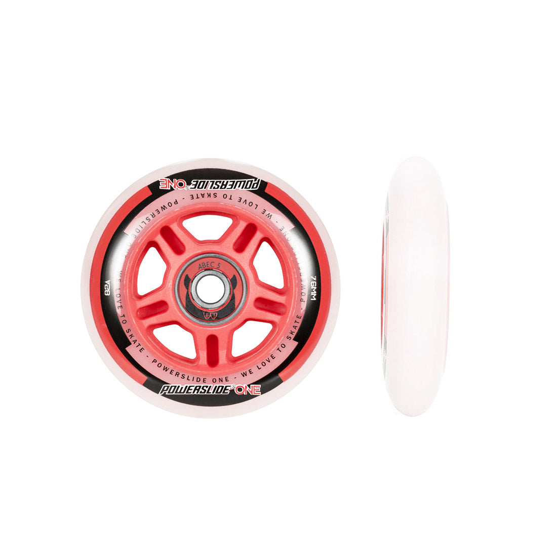 Powerslide ONE Wheels w/ Bearings 8pk 76mm Inline Rec Wheels