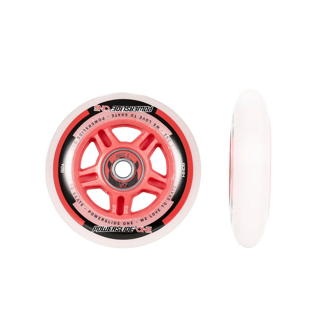Powerslide ONE Wheels w/ Bearings 8pk 80mm Inline Rec Wheels