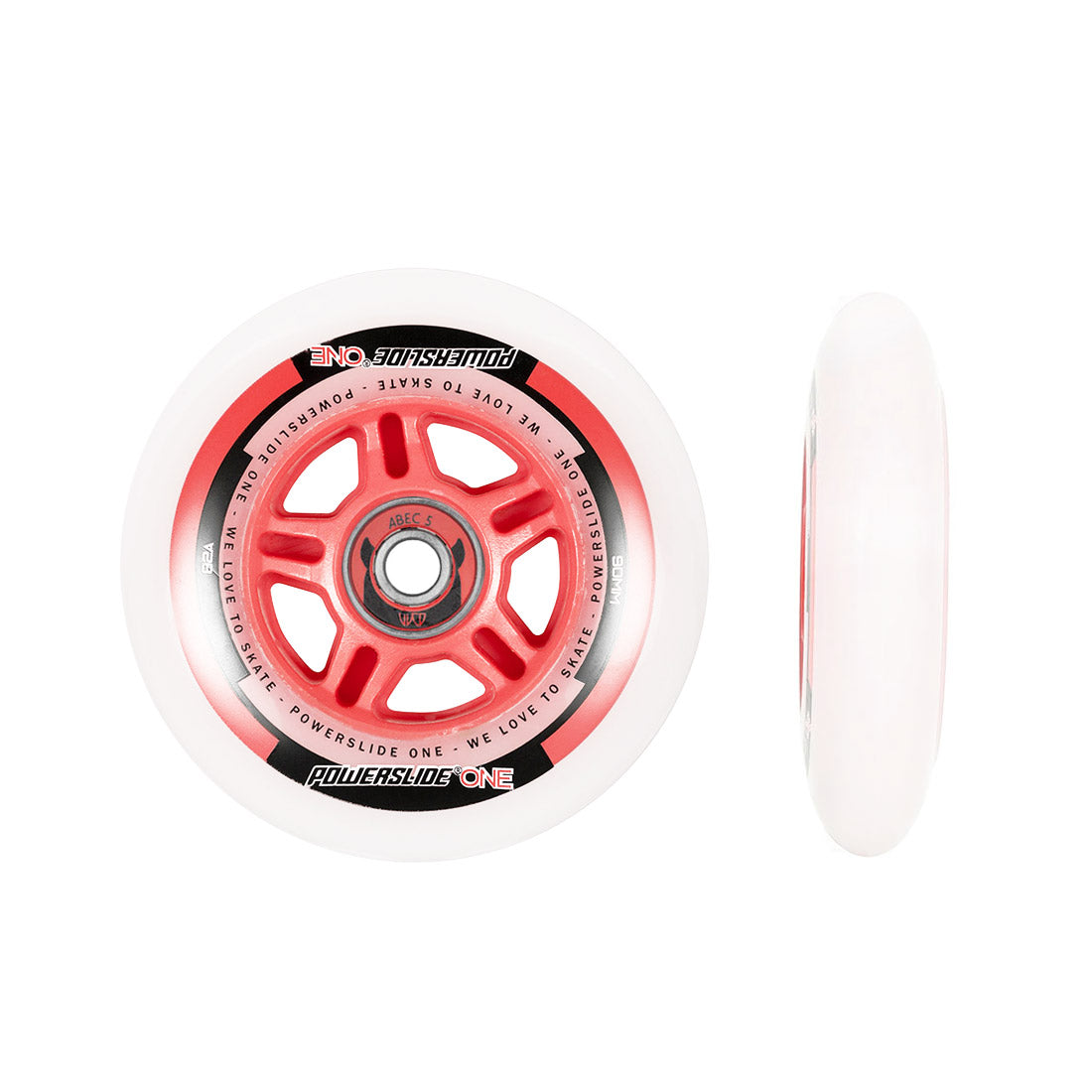 Powerslide ONE Wheels w/ Bearings 8pk 90mm Inline Rec Wheels