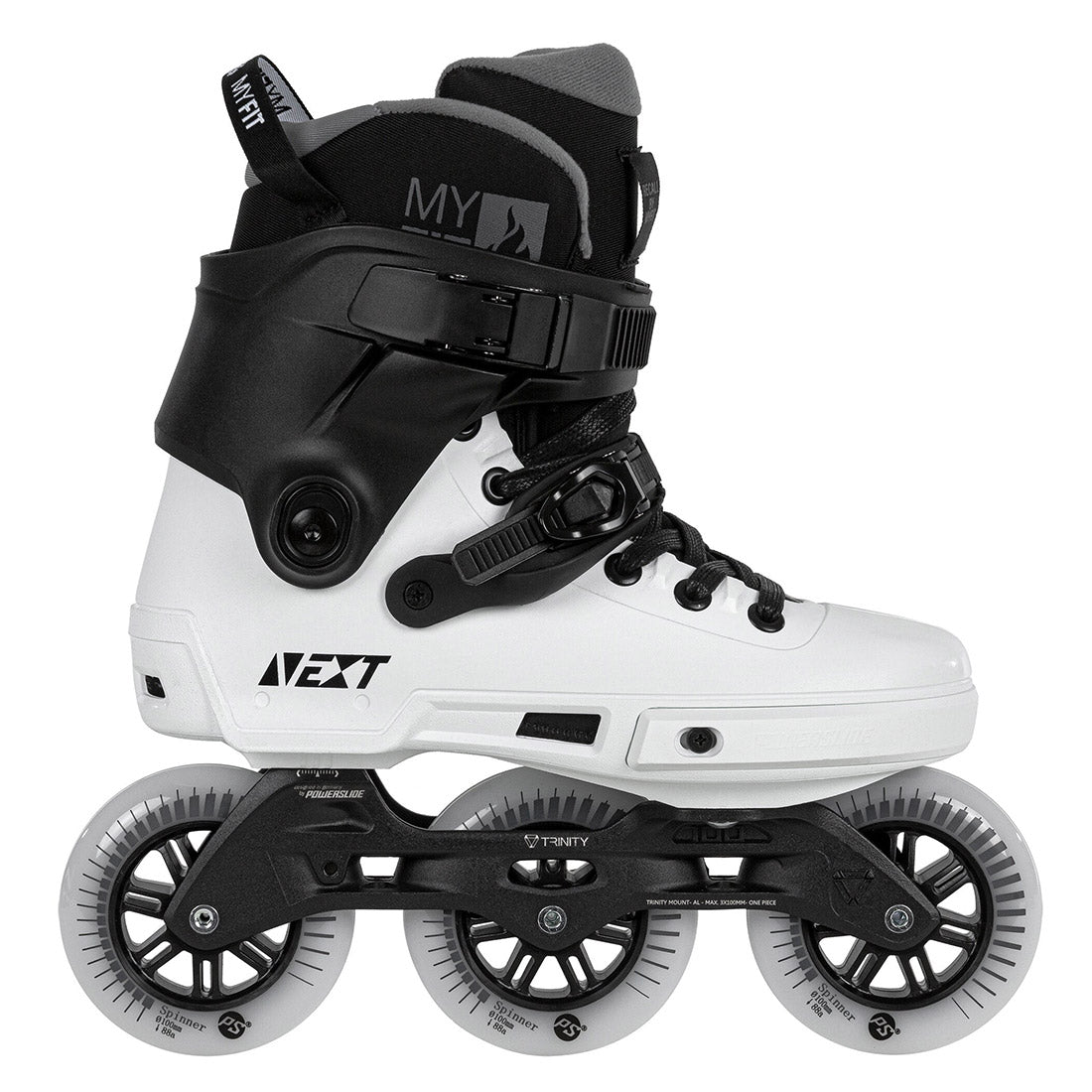 Powerslide Next 100 - Black/White Inline Rec Skates