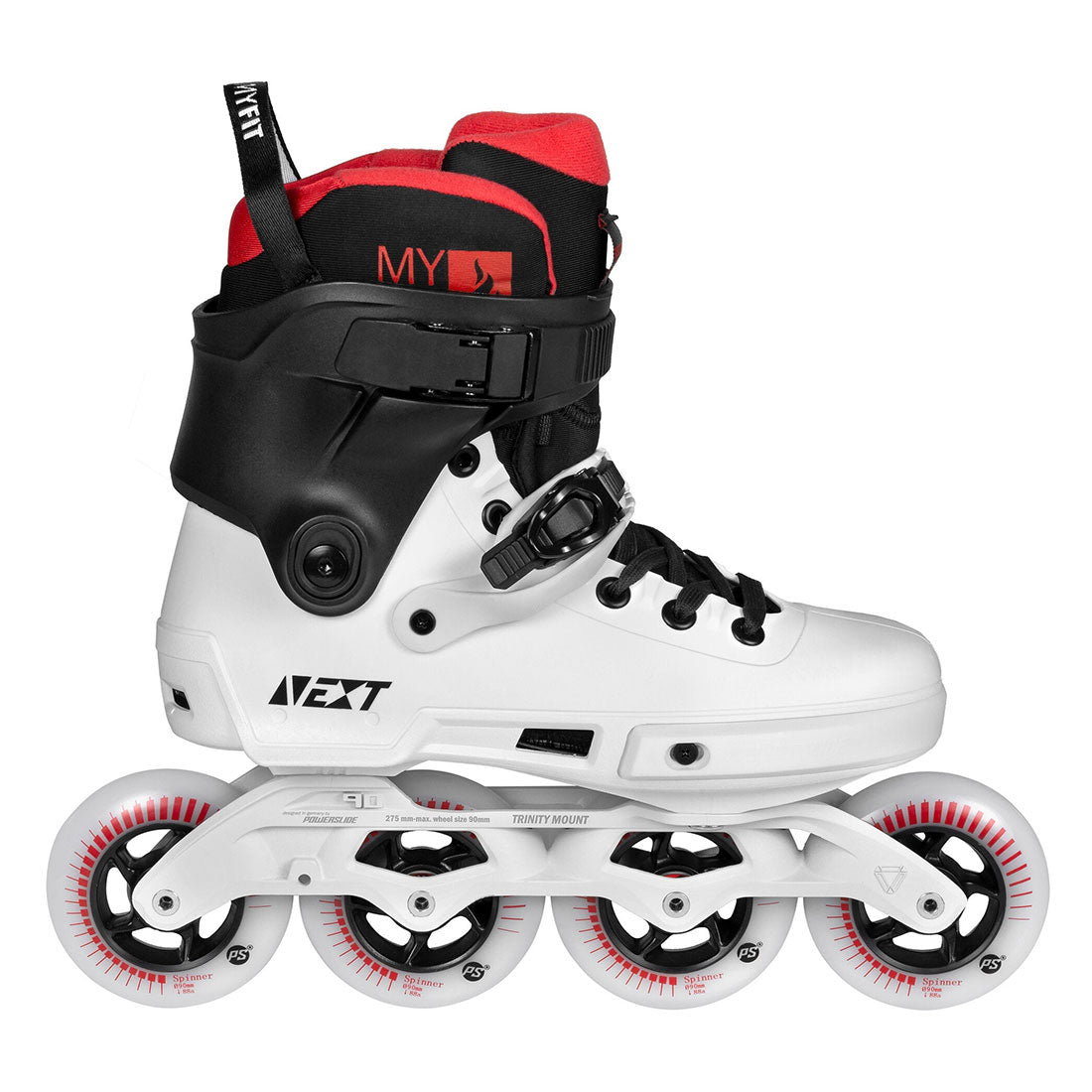 Powerslide Next 90 - Black/White Inline Rec Skates