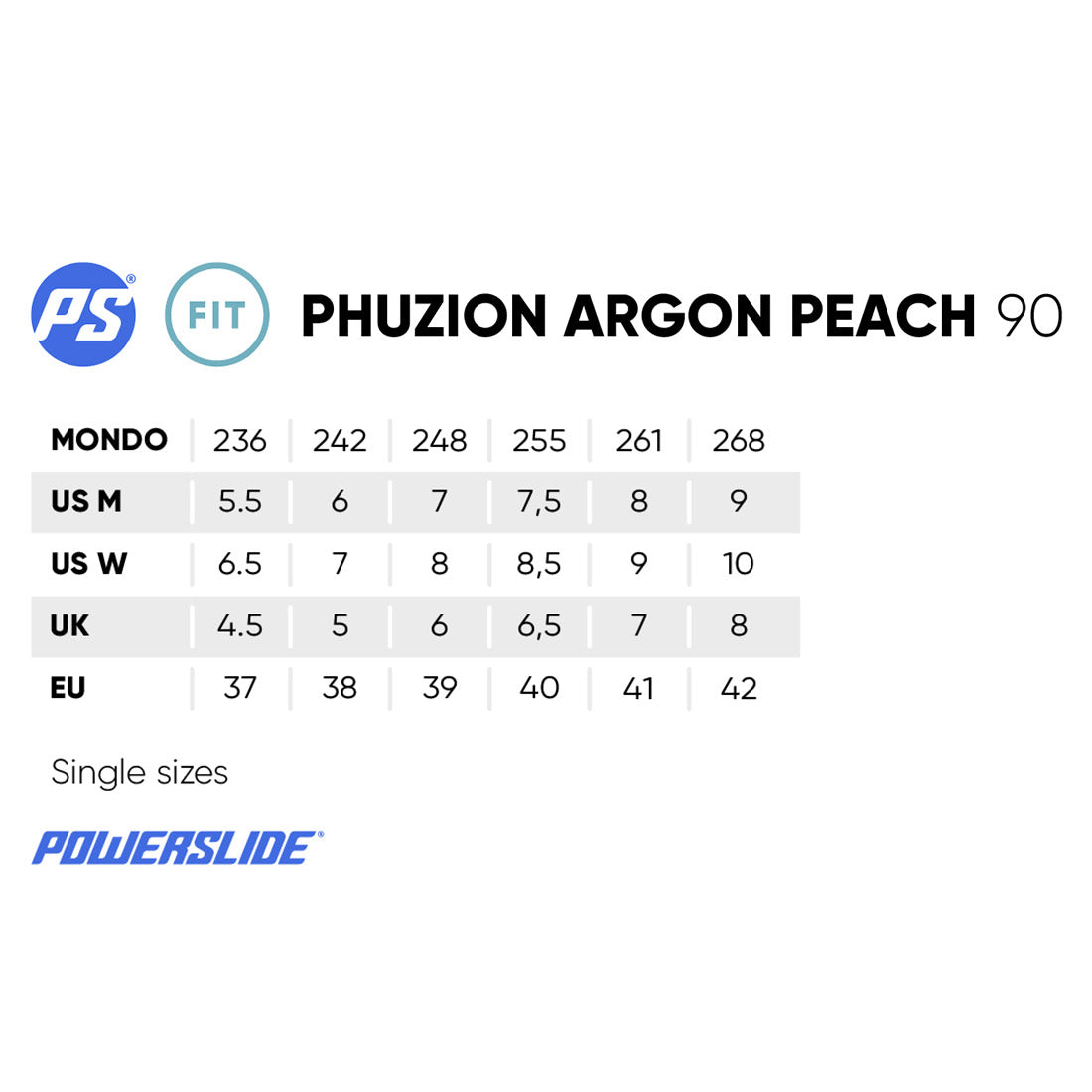 Powerslide Phuzion Argon 90 Peach Inline Rec Skates