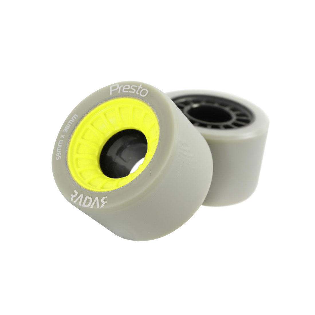 Radar Presto 59x38mm Wheels 4pk 91a Yellow Roller Skate Wheels