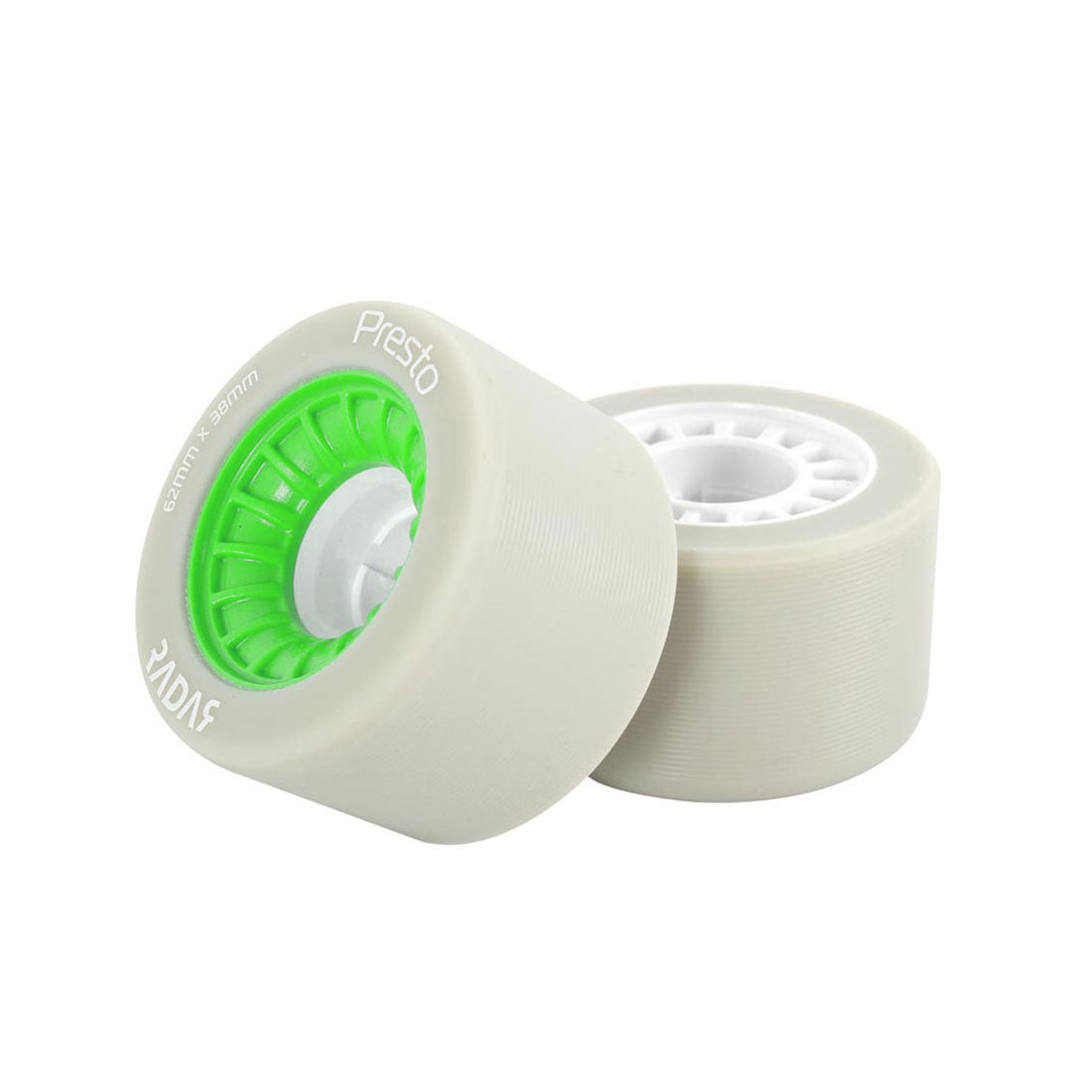 Radar Presto 62x38mm Wheels 4pk 99a Green Roller Skate Wheels