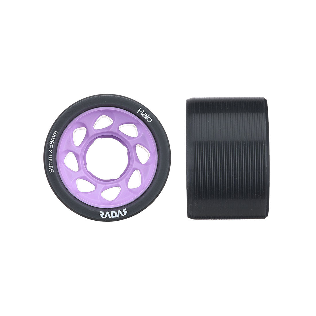 Radar Halo 59x38mm Wheels 4pk 84a Purple Roller Skate Wheels
