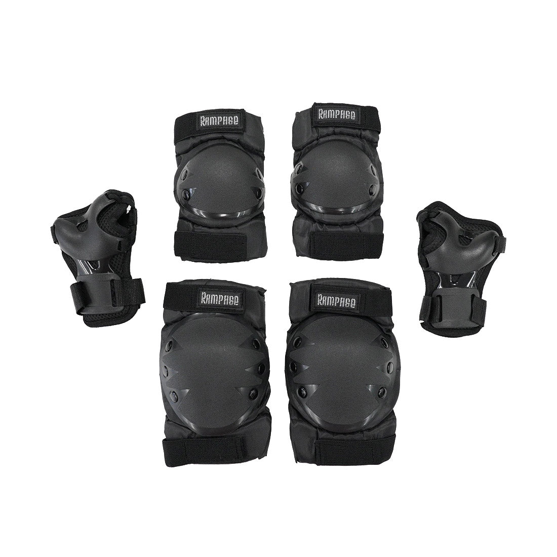 Rampage Protective Tripack - Black Protective Pads