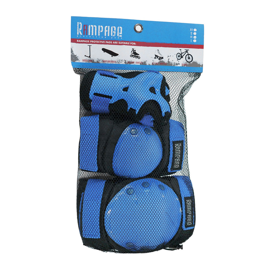 Rampage Protective Tripack - Blue Protective Pads
