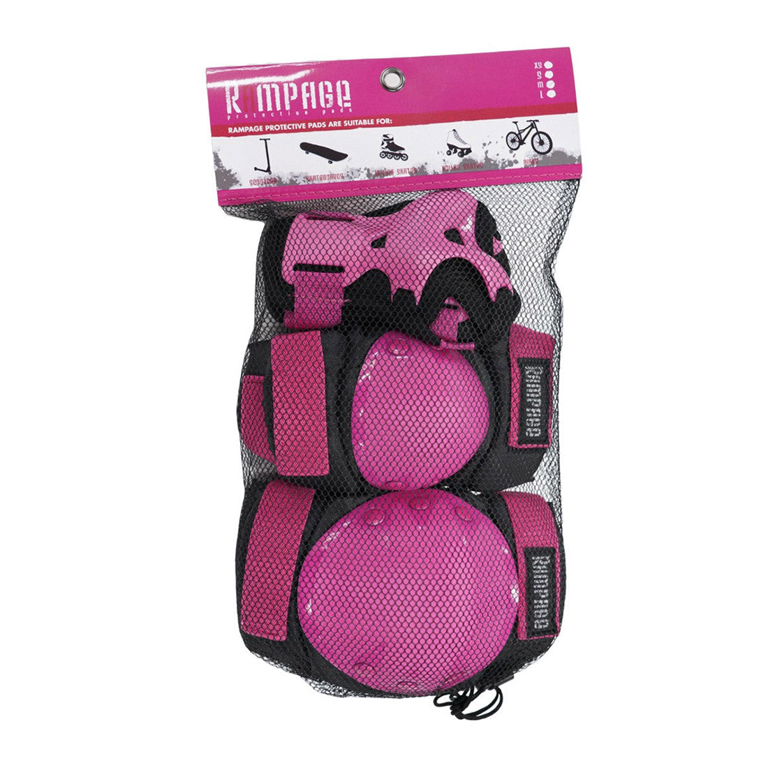 Rampage Protective Tripack - Pink Protective Pads