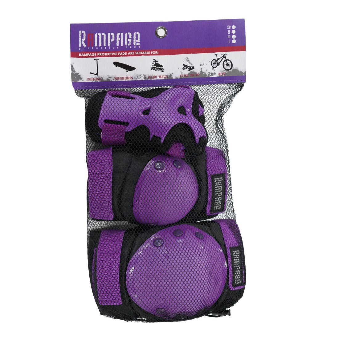 Rampage Protective Tripack - Purple Protective Pads