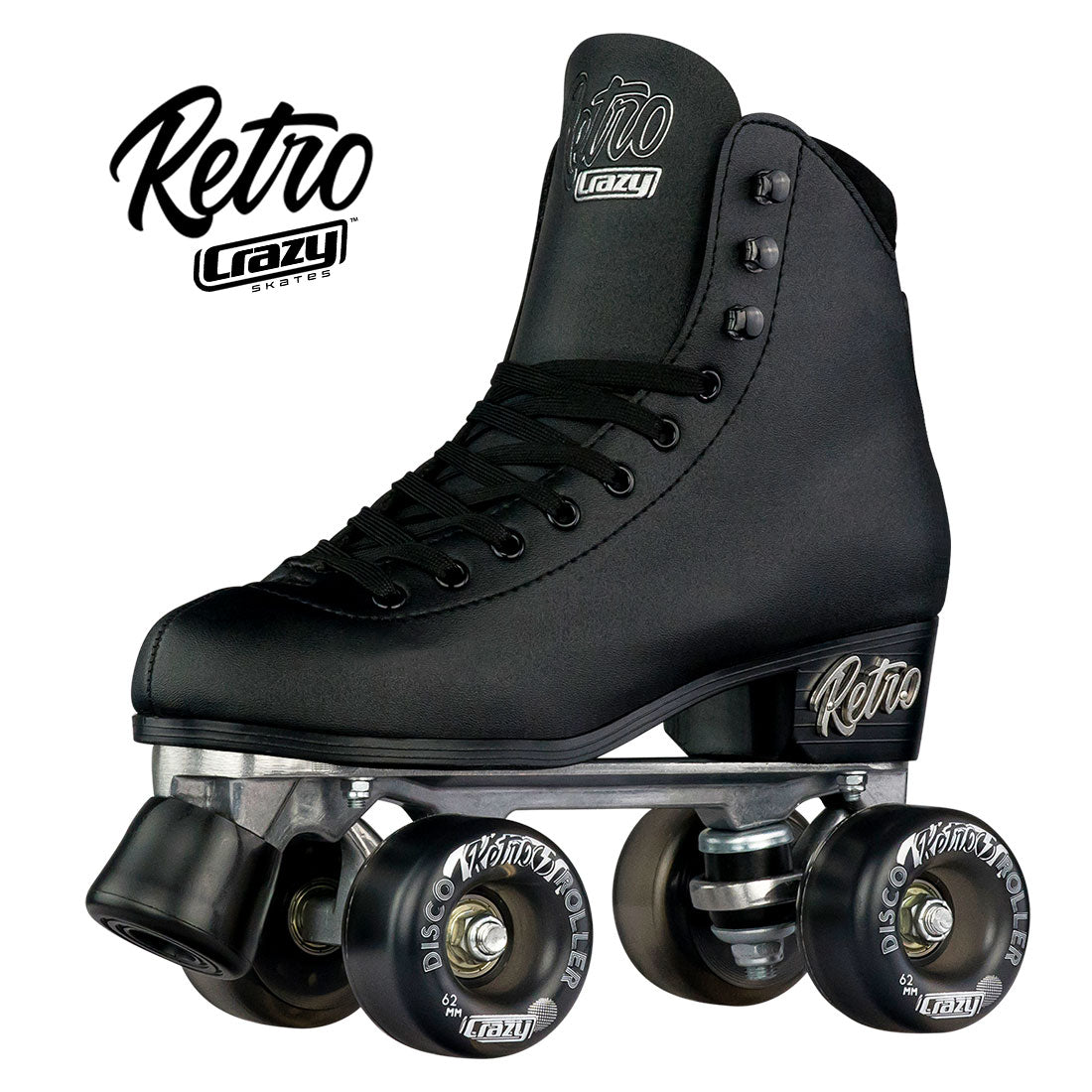 Crazy Retro Roller Black - Adult Roller Skates