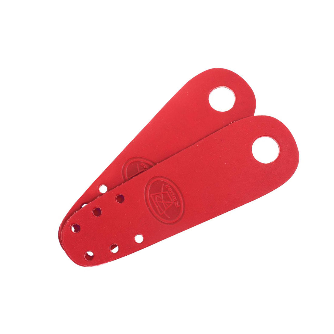 Riedell Flat Toe Guards 2pk - Leather Red Roller Skate Hardware and Parts