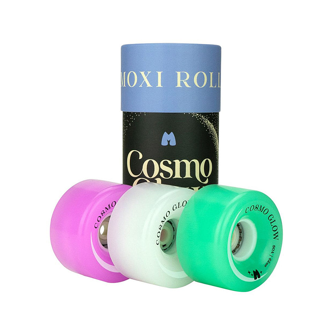 Moxi Cosmo Glow LED 62mm 80a Wheels 4pk Roller Skate Wheels