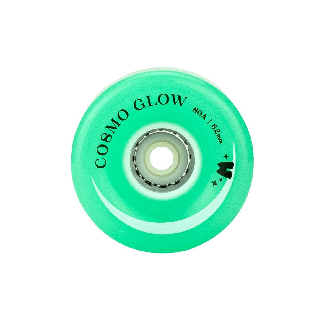 Moxi Cosmo Glow LED 62mm 80a Wheels 4pk Galaxy Green Roller Skate Wheels