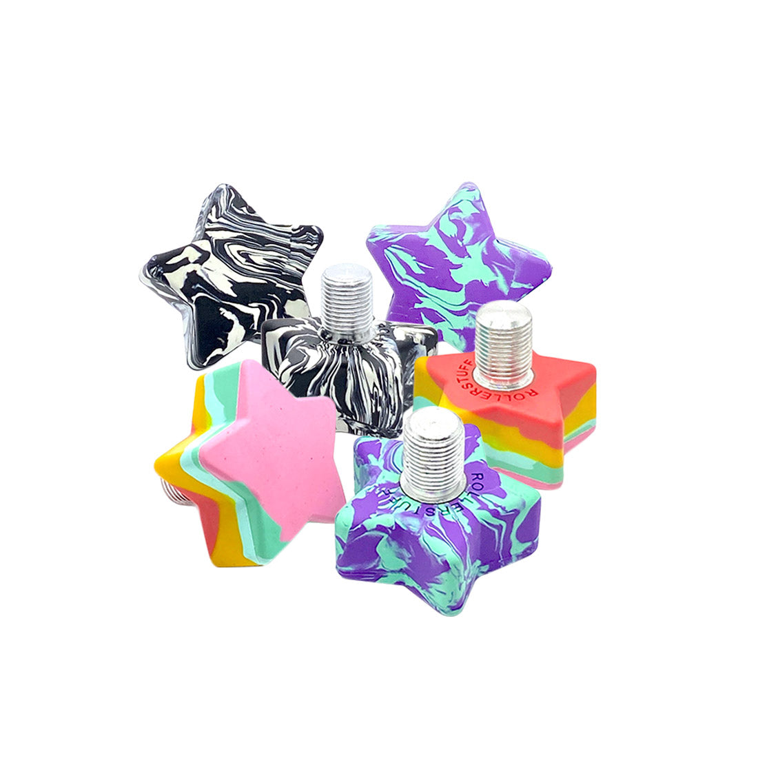 RollerStuff Twinkle Toes Adjustable Toe Stops - Swirl Roller Skate Hardware and Parts