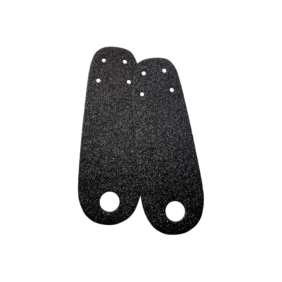RollerStuff Flat Toe Guards - Glitter Jet Black Roller Skate Hardware and Parts