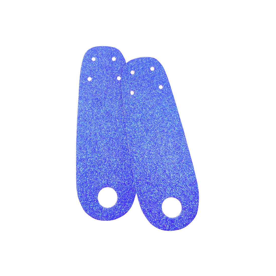 RollerStuff Flat Toe Guards - Glitter Cornflower Blue Roller Skate Hardware and Parts