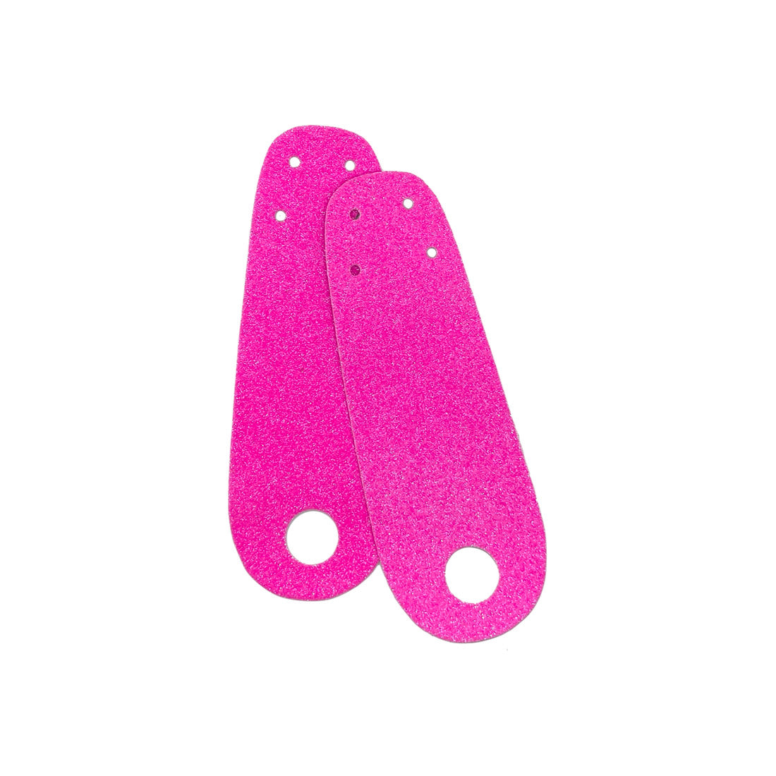 RollerStuff Flat Toe Guards - Glitter Hot Pink Roller Skate Hardware and Parts