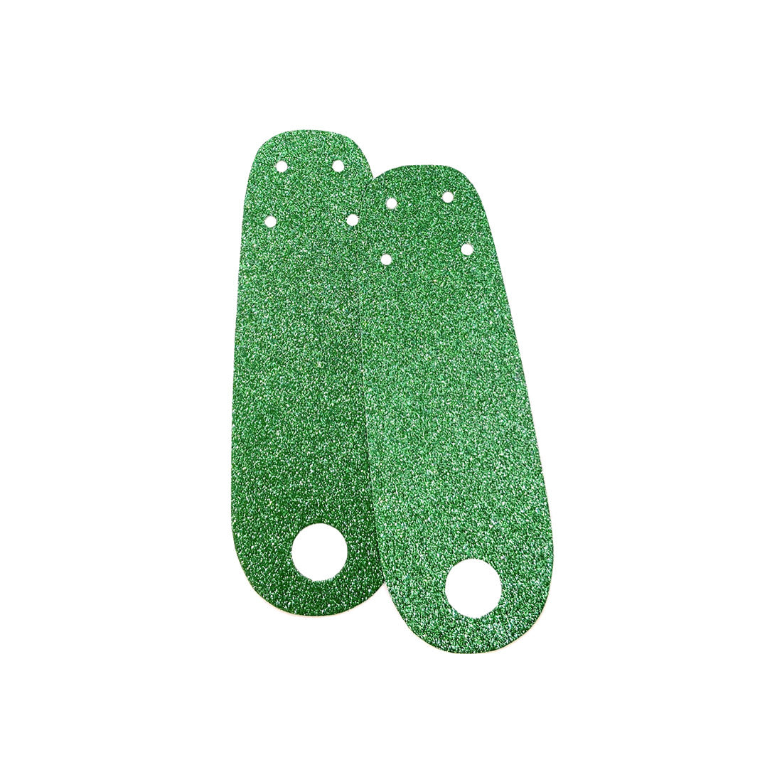 RollerStuff Flat Toe Guards - Glitter Forrest Green Roller Skate Hardware and Parts