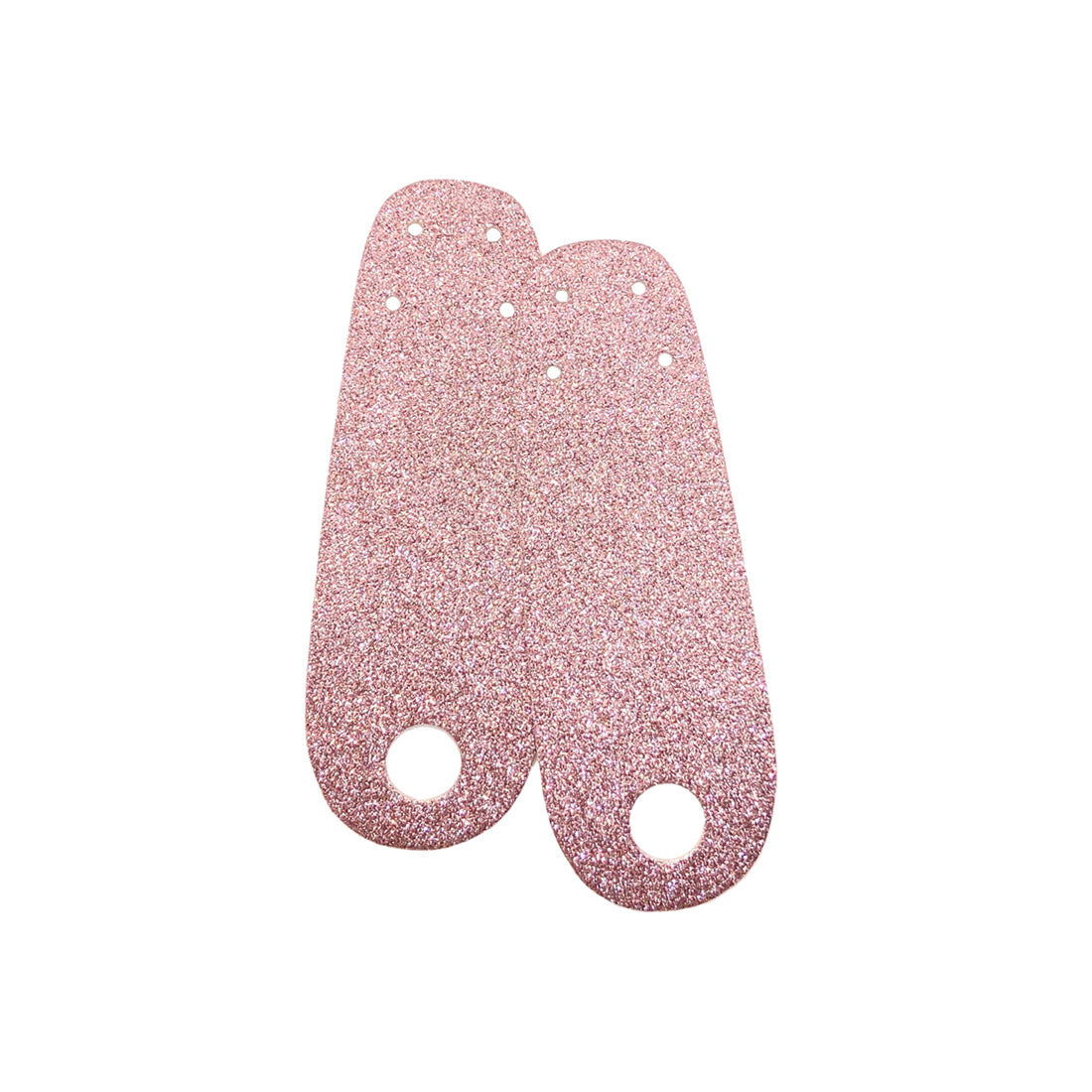 RollerStuff Flat Toe Guards - Glitter Dusty Pink Roller Skate Hardware and Parts