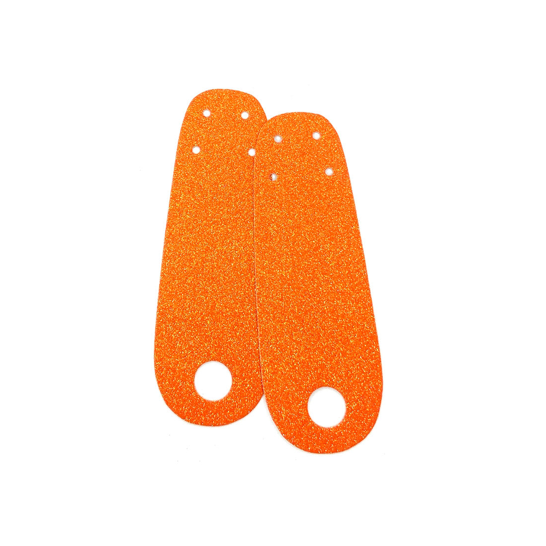 RollerStuff Flat Toe Guards - Glitter Ginger Orange Roller Skate Hardware and Parts