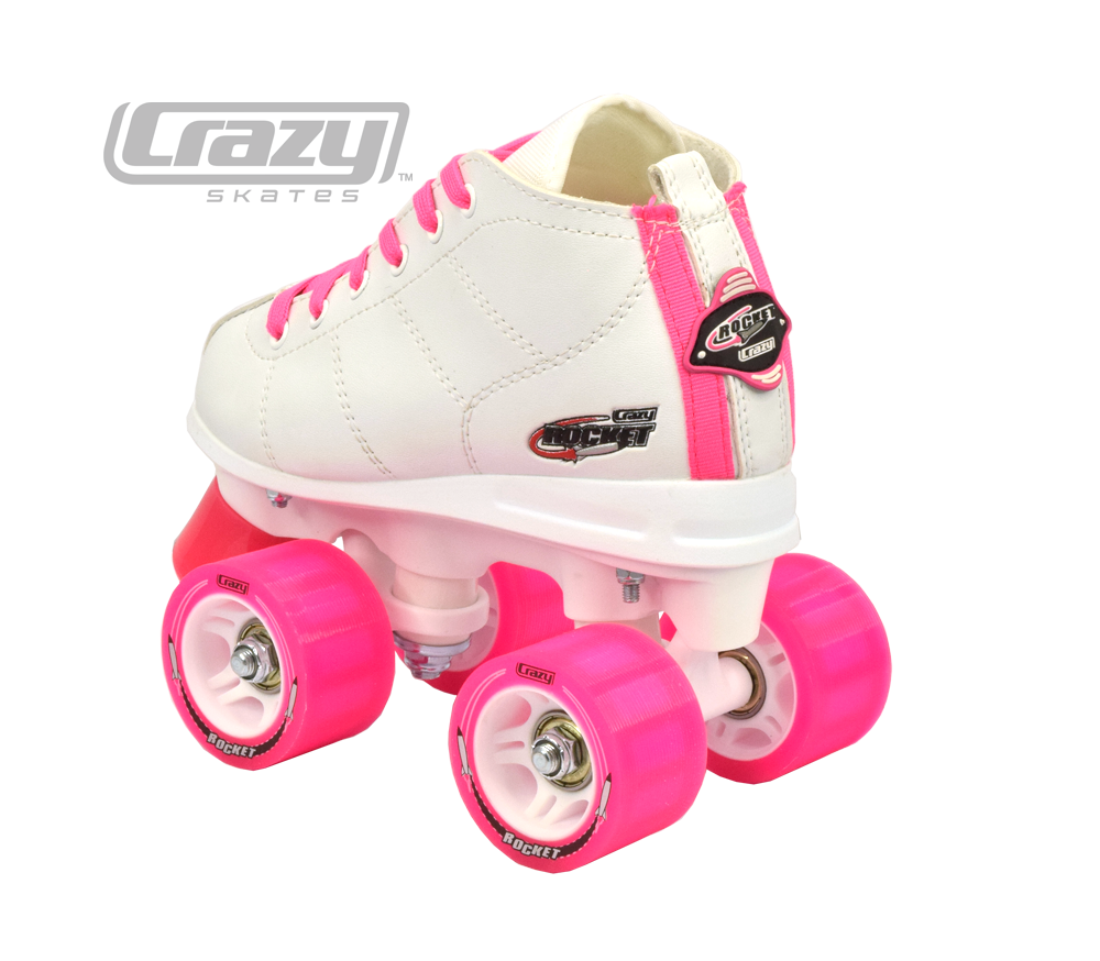 Crazy Rocket Adult - White/Pink 7USL/ EU38 Roller Skates