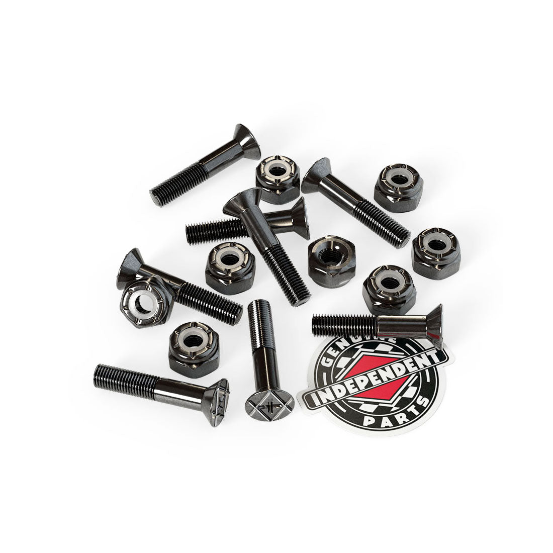 Independent 1in Phillip Hardware - Black Skateboard Hardware and Parts