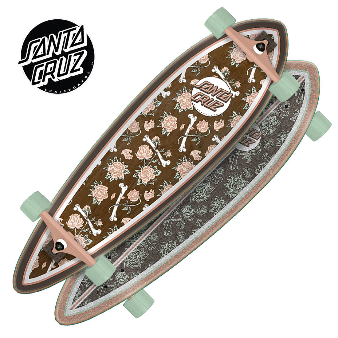 Santa Cruz Floral Decay 33 Pintail Complete Skateboard Completes Longboards