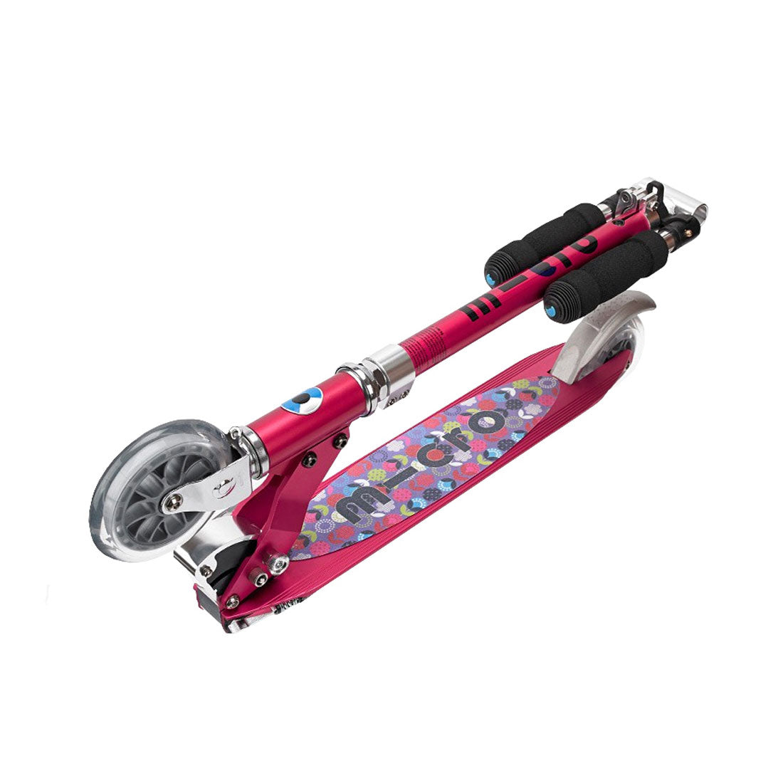 Micro Sprite Scooter - Raspberry Floral Dot Scooter Completes Rec