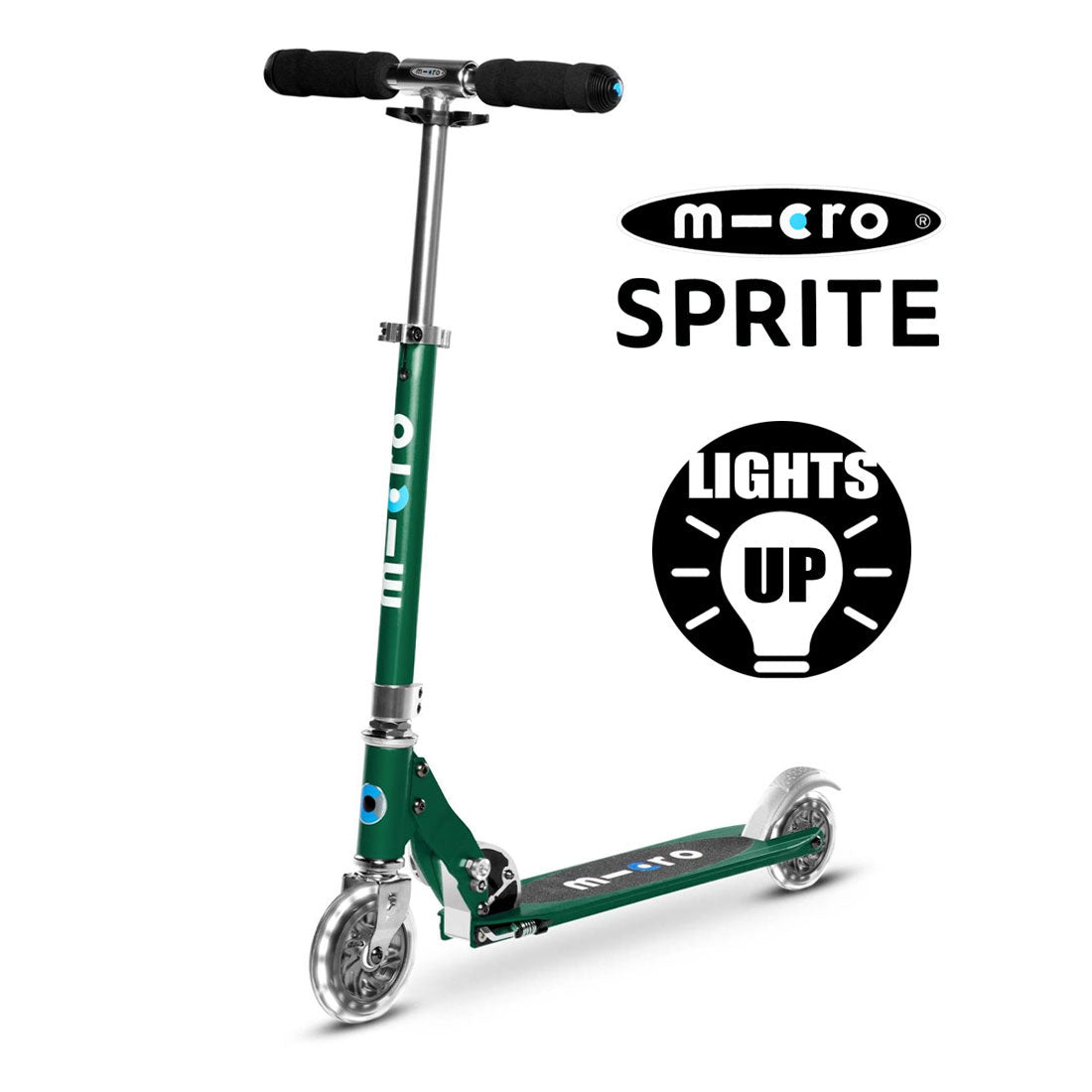 Micro Sprite LED Scooter - Forest Green Scooter Completes Rec