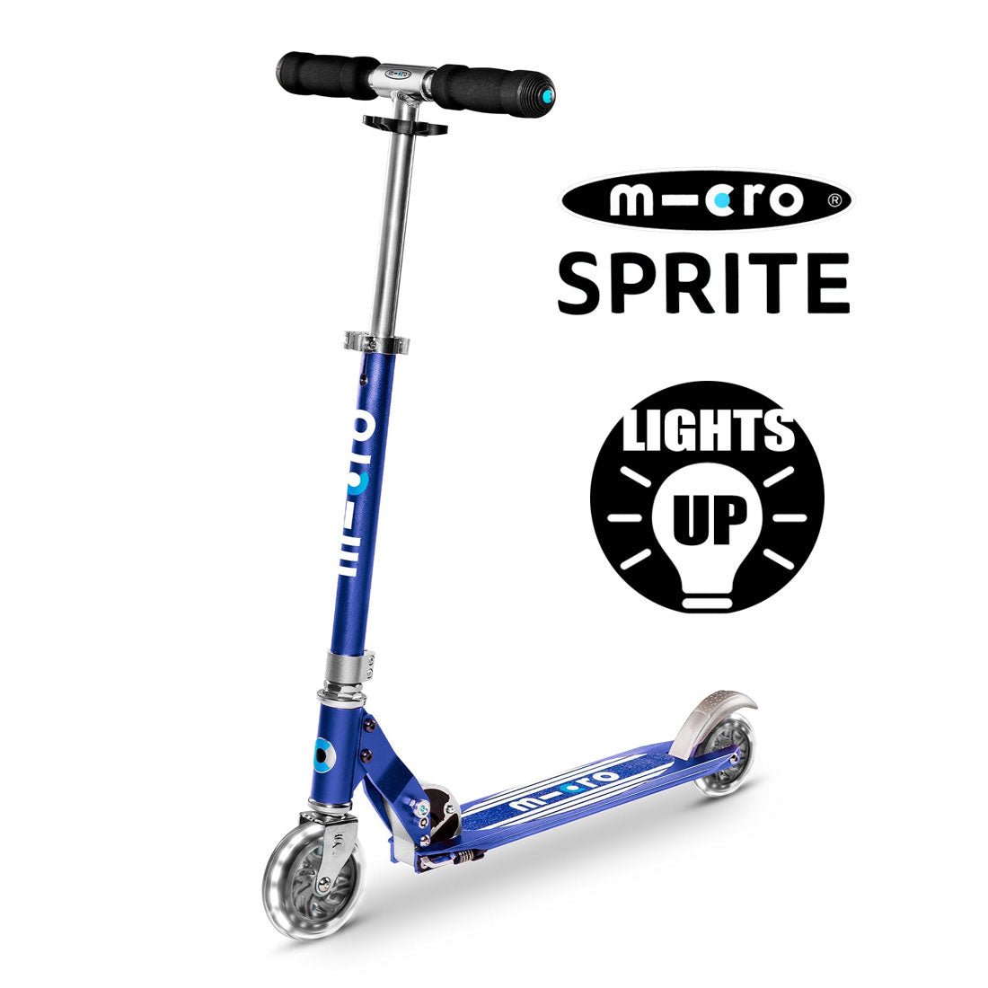 Micro Sprite LED Scooter - Sapphire Blue Stripe Scooter Completes Rec