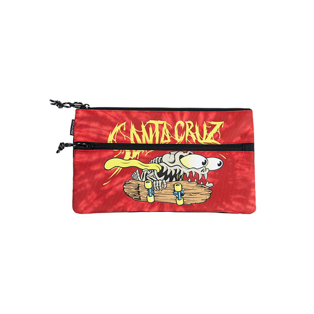Santa Cruz Bone Slasher Pencil Case - Red Tie Dye Skateboard Accessories