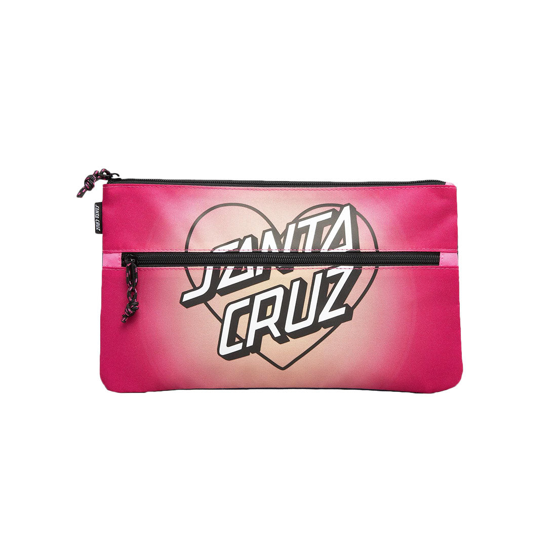 Santa Cruz Gradient Heart Dot Pencil Case - Pink Skateboard Accessories