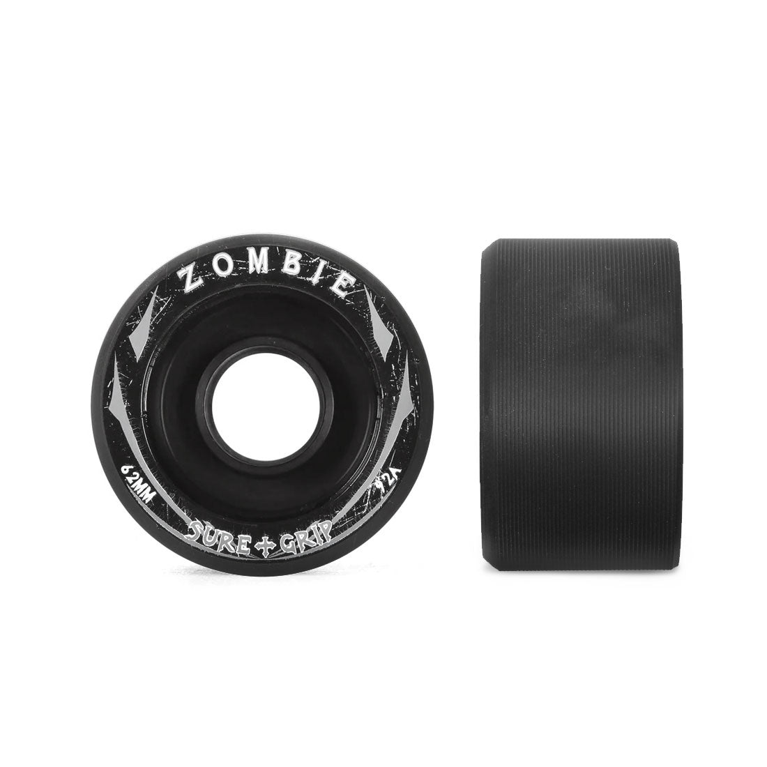 Sure-Grip Zombie Mid 62x38mm 4pk Black 92A Roller Skate Wheels