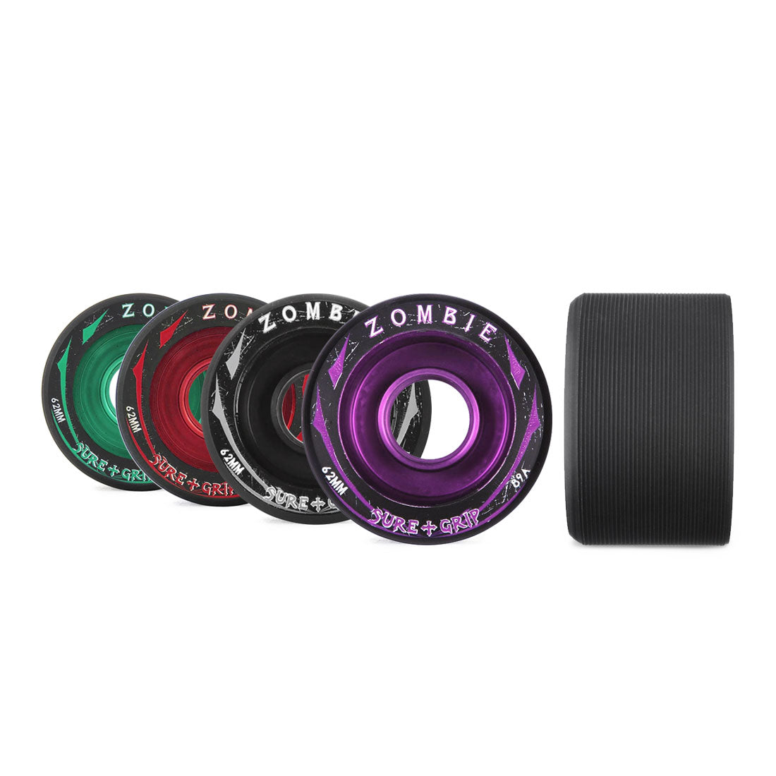 Sure-Grip Zombie Max 62x44mm 4pk Roller Skate Wheels