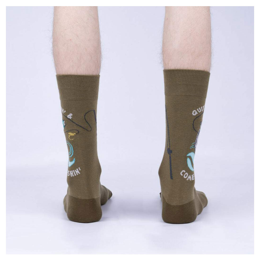 Sock It To Me - Adult Crew - Quit Wishin & Come Fishin Apparel Socks