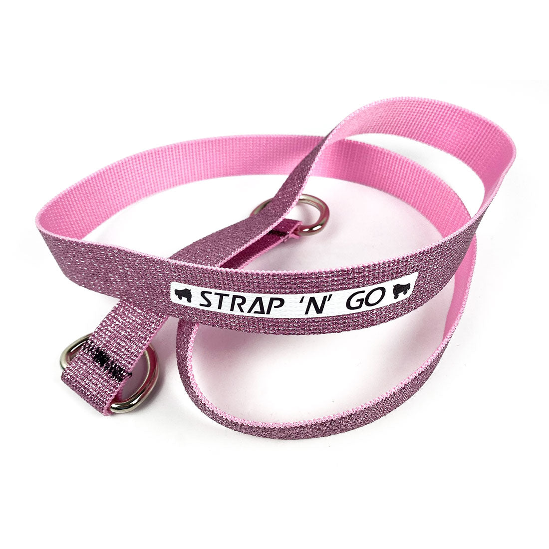 Strap N Go Skate Noose/Leash - Glitter Glitter Pink Strawberry Roller Skate Accessories